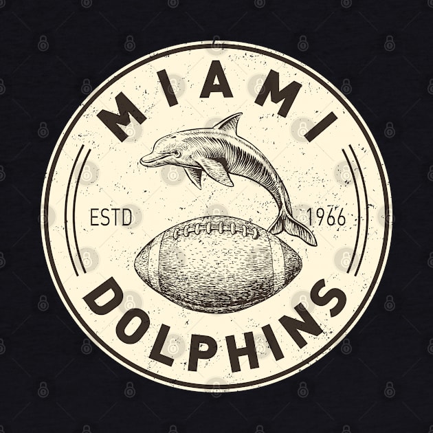 Vintage Miami Dolphins 1 by Buck Tee by Buck Tee